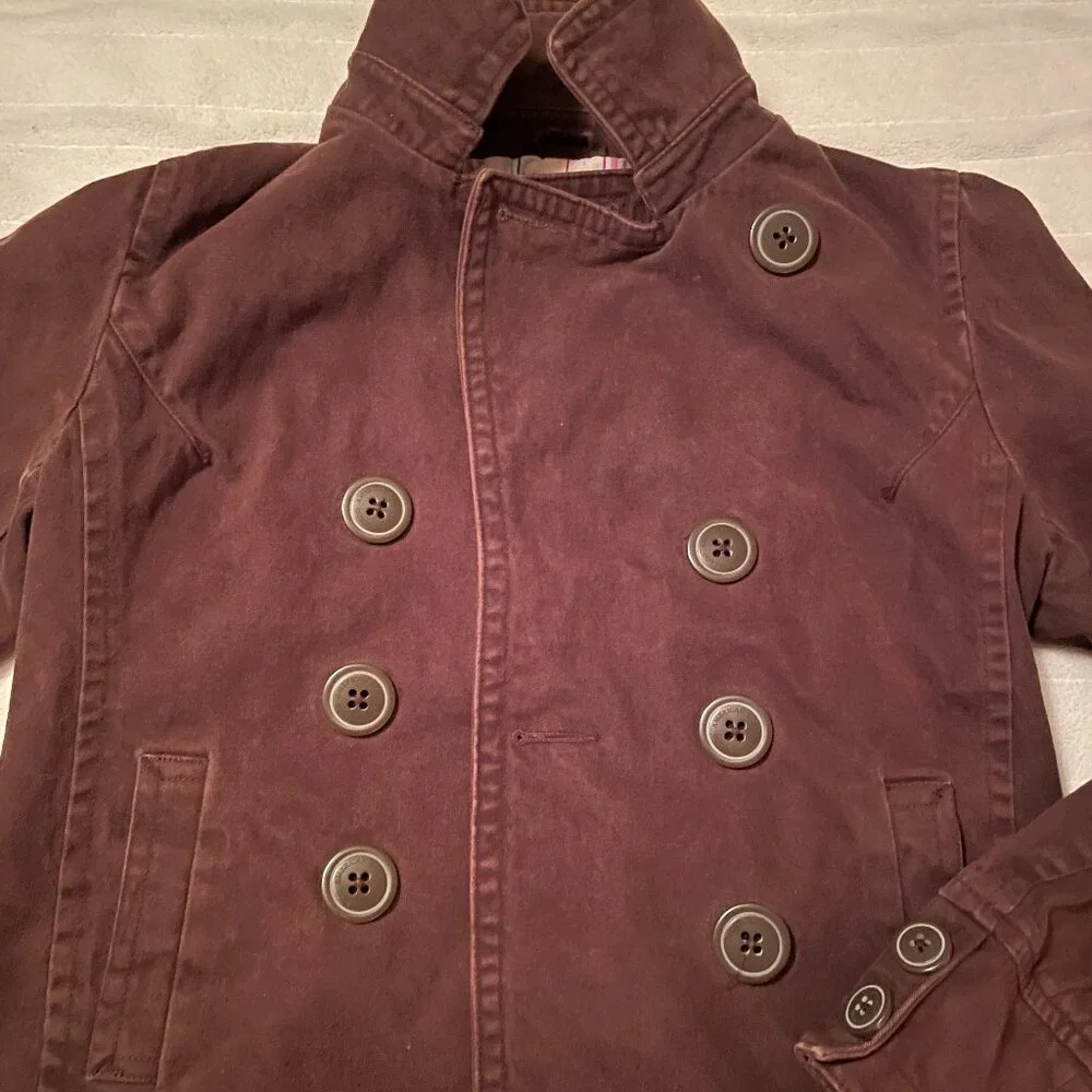 Rare VTG American Eagle Tailored Fit Chocolate Button Up Cotton Jacket / Shacket - Picture 7 of 16